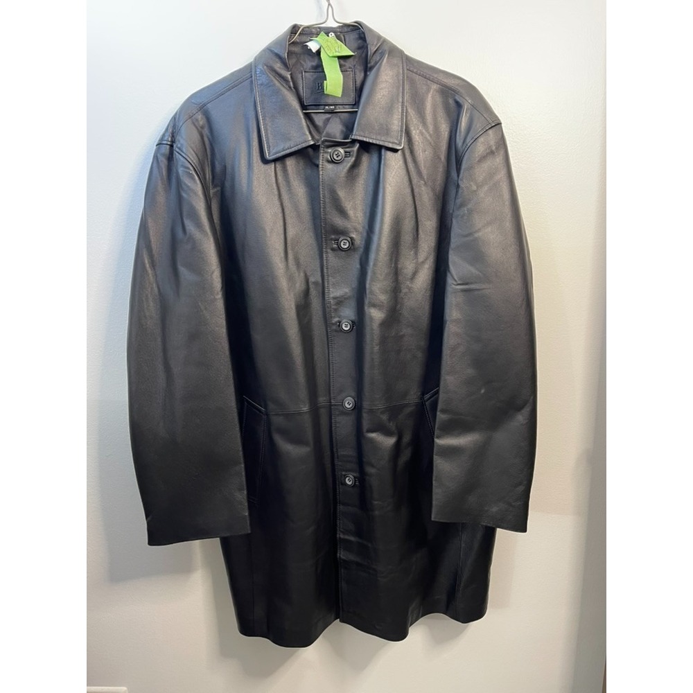 BGSD Mens Leather‎ Jacket Black Size XL